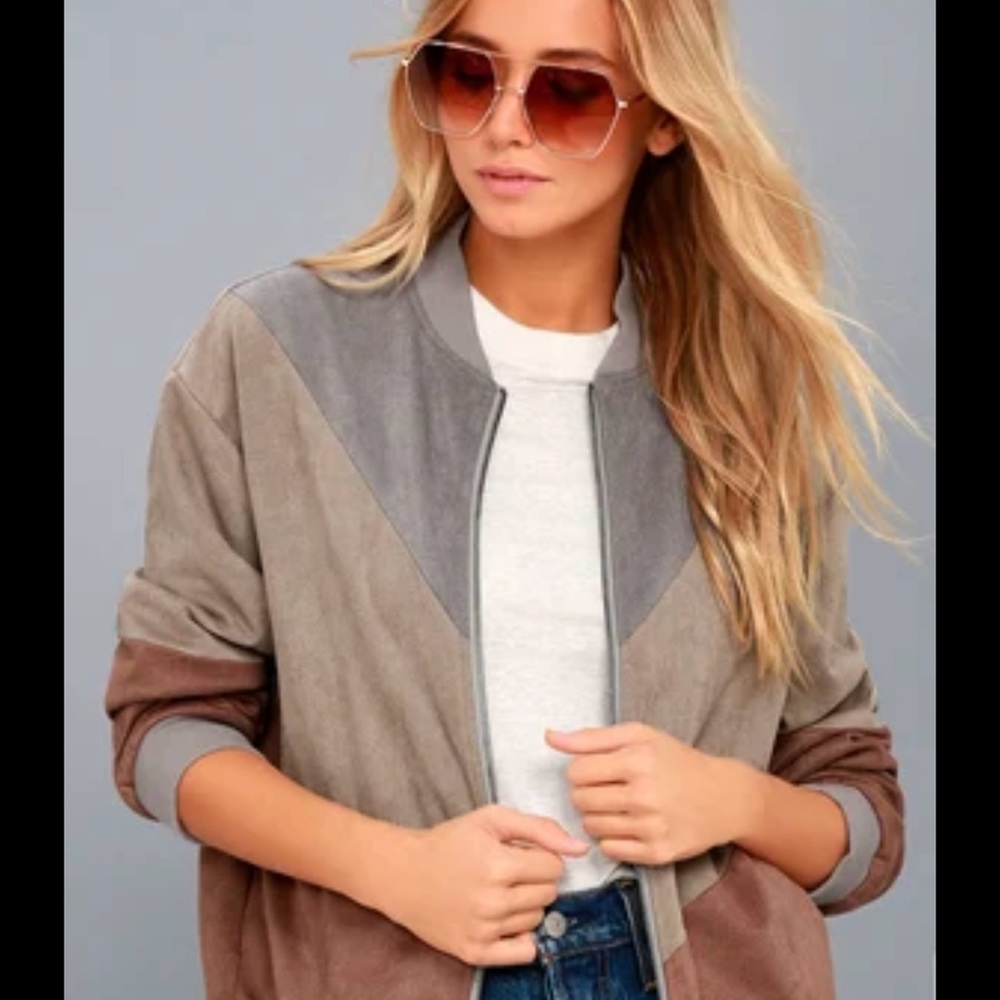Anthropologie Paper Crane Color Block Bomber Jacket (Small)
